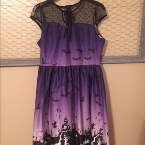 new Halloween Purple dress with sheer top